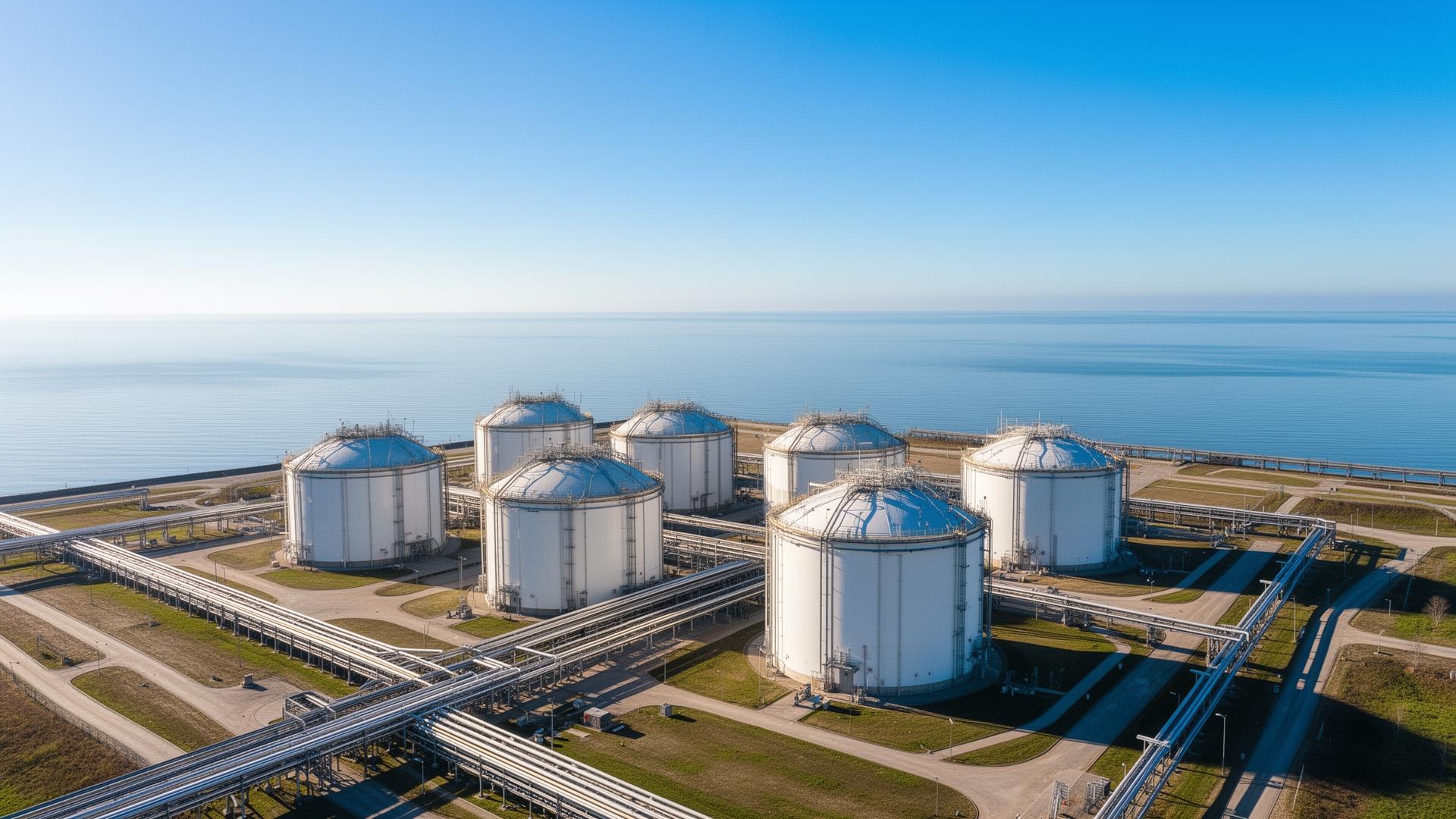 LNG terminal aerial view