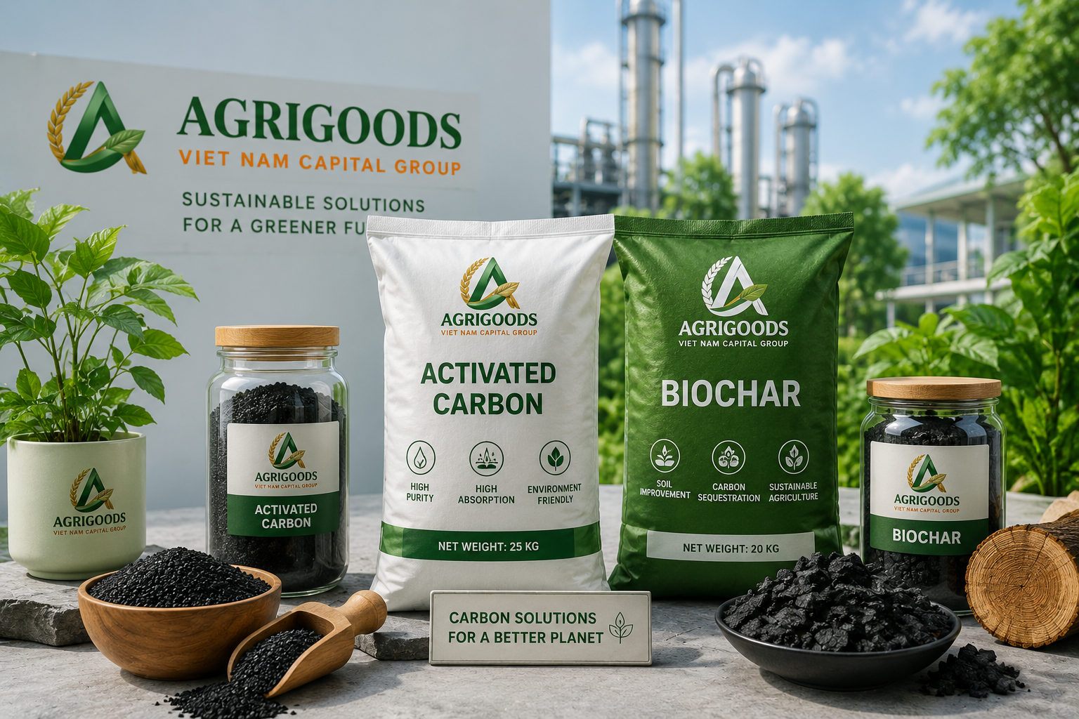 AGRIGOODS branded biochar product — carbon removal asset